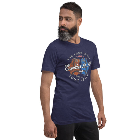 Exodus 14:14 Lord Fight Boxing Christian T-Shirt